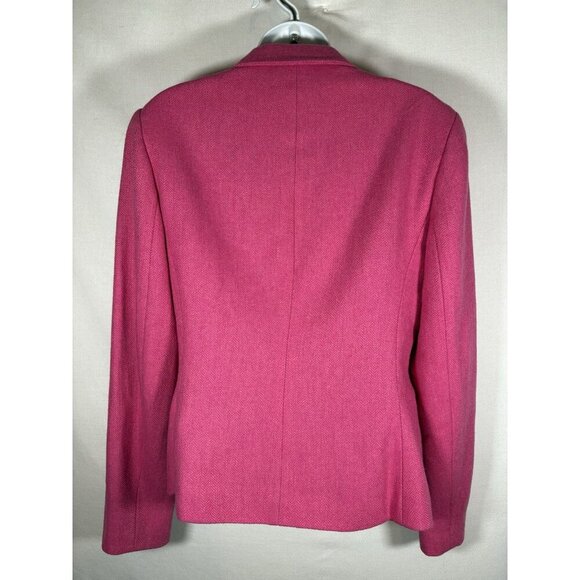 LILLY PULITZER Wool Blend Crop Blazer Tie Front Pink Preppy Old Money Small - Picture 8 of 9
